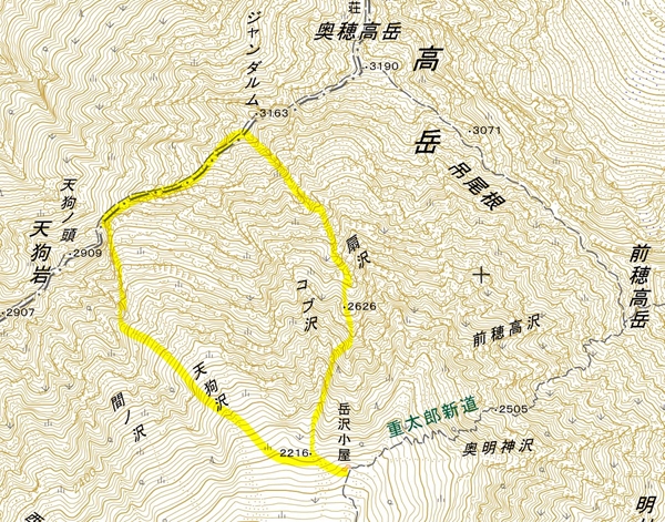 奥穂高岳,コブ尾根,バリエーション,ツアー,夏山,ガイド